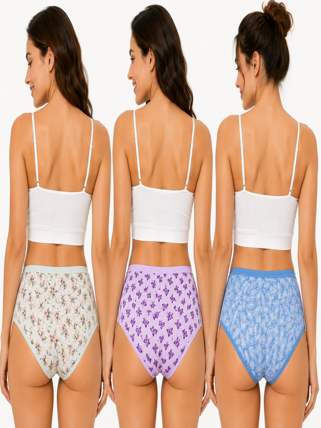Women’s Printed Multi color Hipster Ice Silk Panty – Soft, Breathable & comfort Fit (Pack of 3)