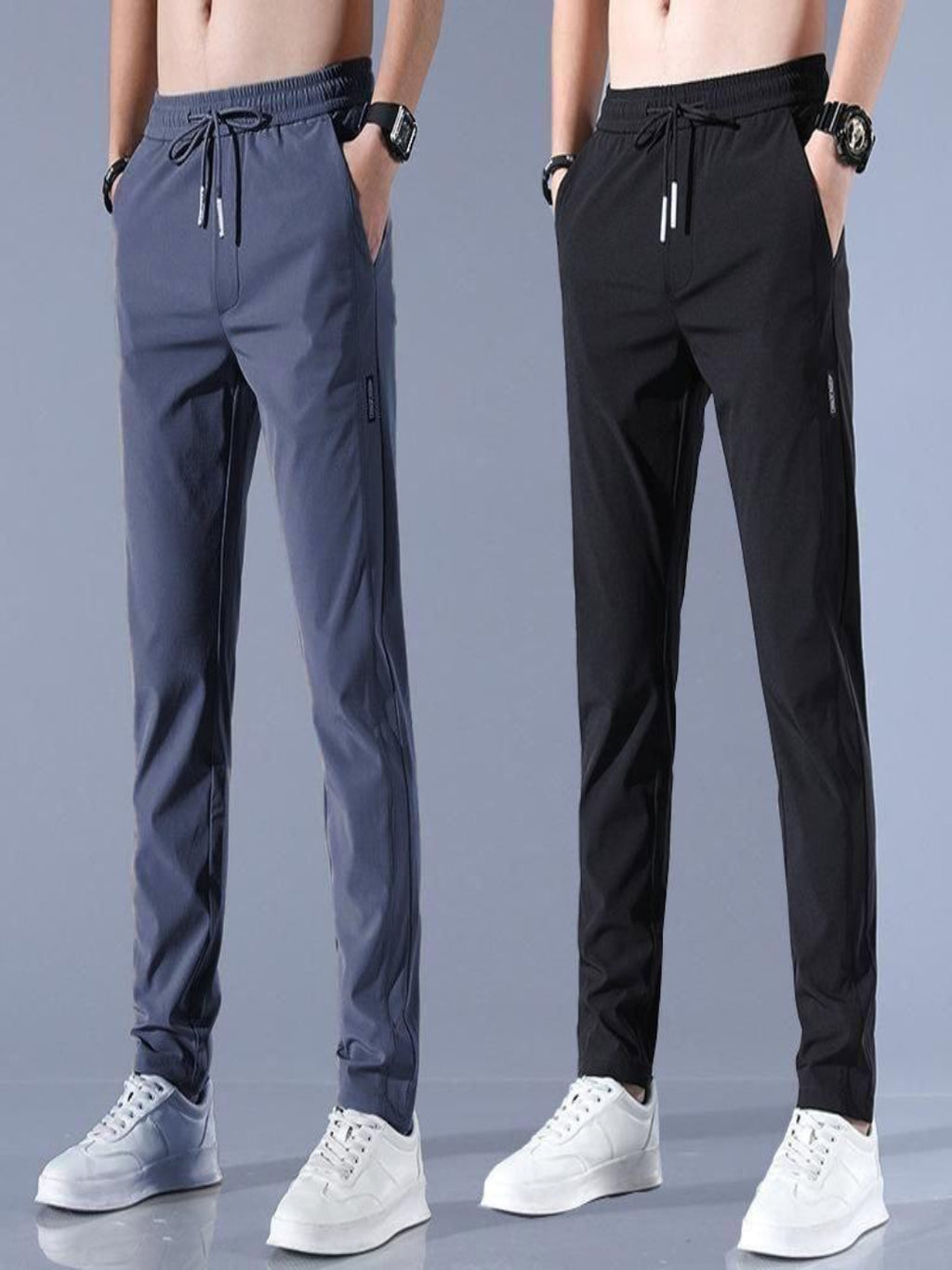 Men’s NS Lycra Track Pants Combo | Stretchable Sports & Gym Lower for Men | Slim Fit Workout Track Pants – Pack of 2