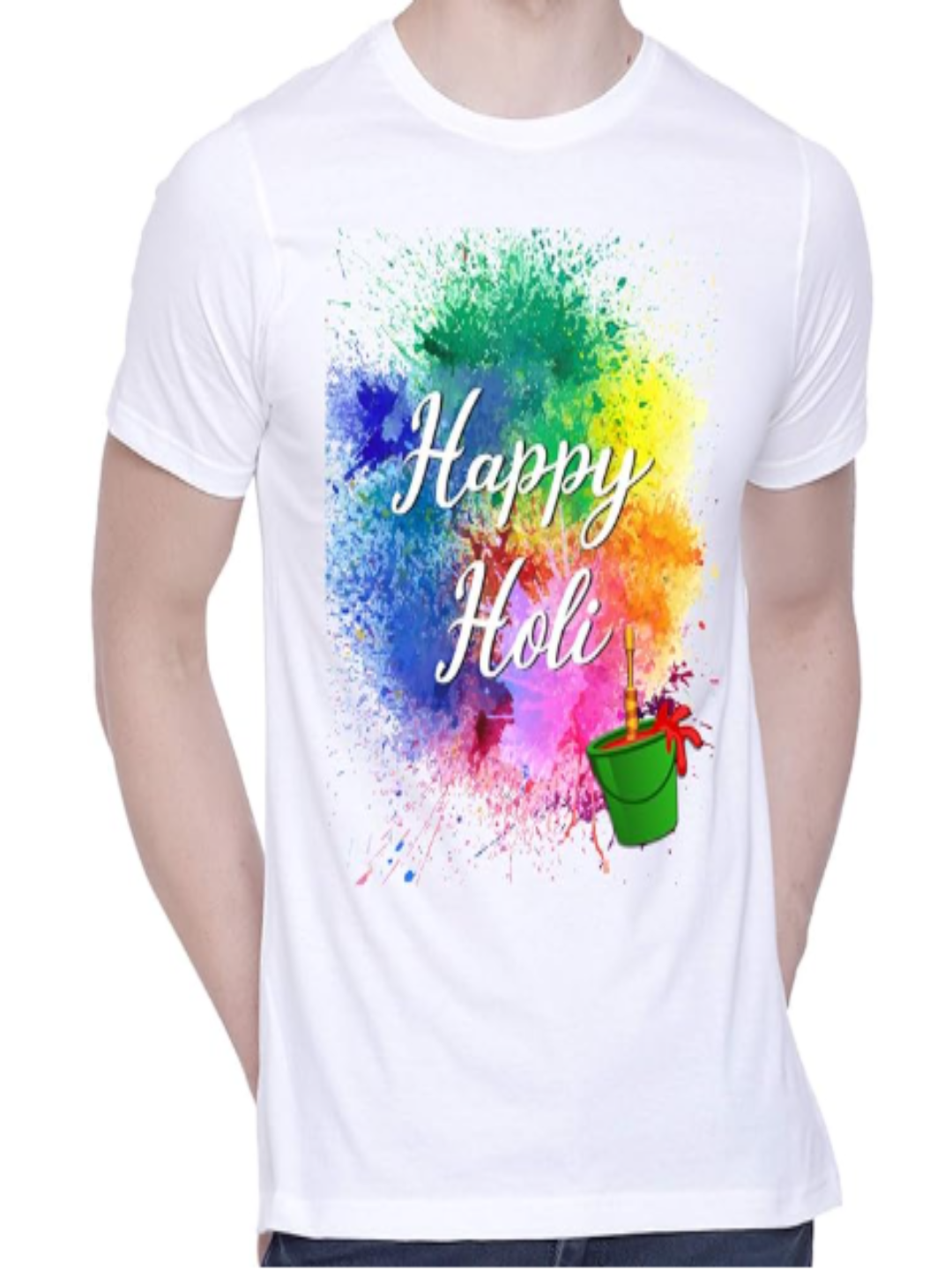 Unisex Happy Holi T-Shirt| Colorful Print Tshirt | Kids Holi T-Shirt| Family Holi Tshirt, Colorful Tees for Holi Celebration