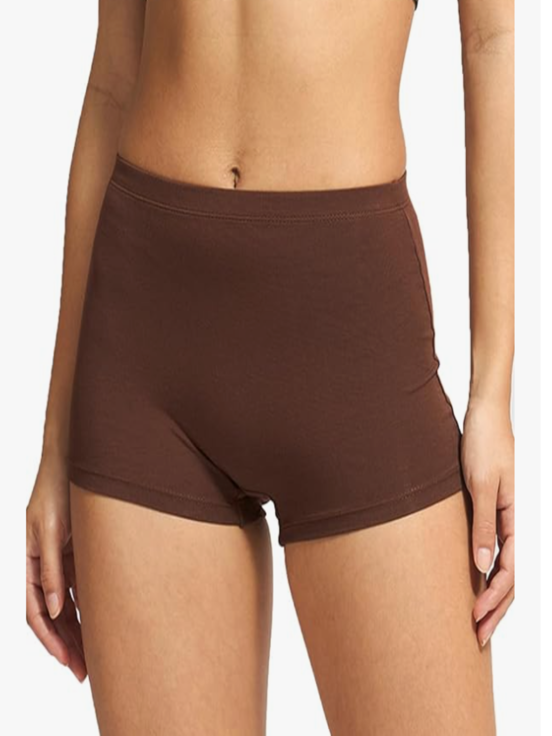NOVORACART Women's Modal Spandex Boy Shorts Panties with No Marks Waistband Pack of 3
