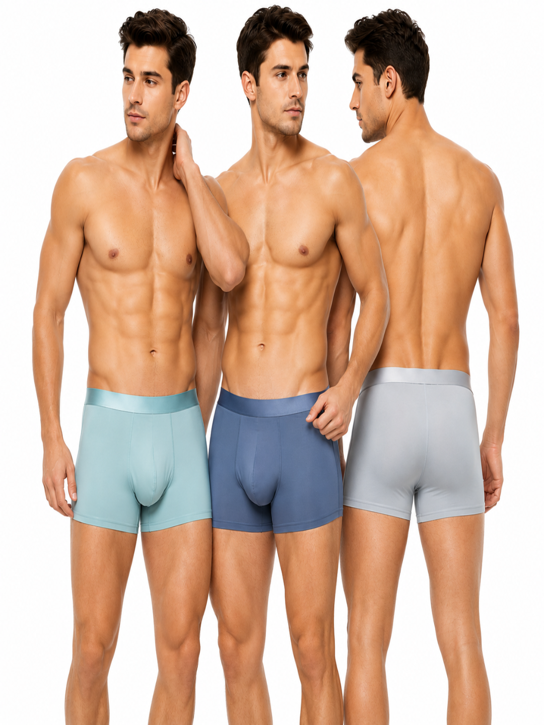 Men’s Ice Silk Briefs Boxers – Ultra Soft & Breathable (Pack of 3)