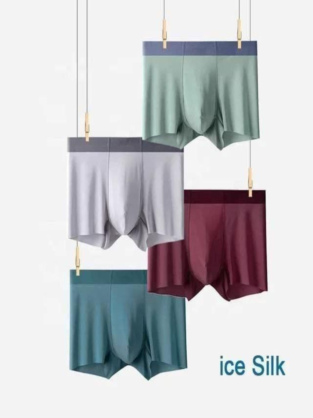 Men’s Ice Silk Briefs Boxers – Ultra Soft & Breathable (Pack of 3)