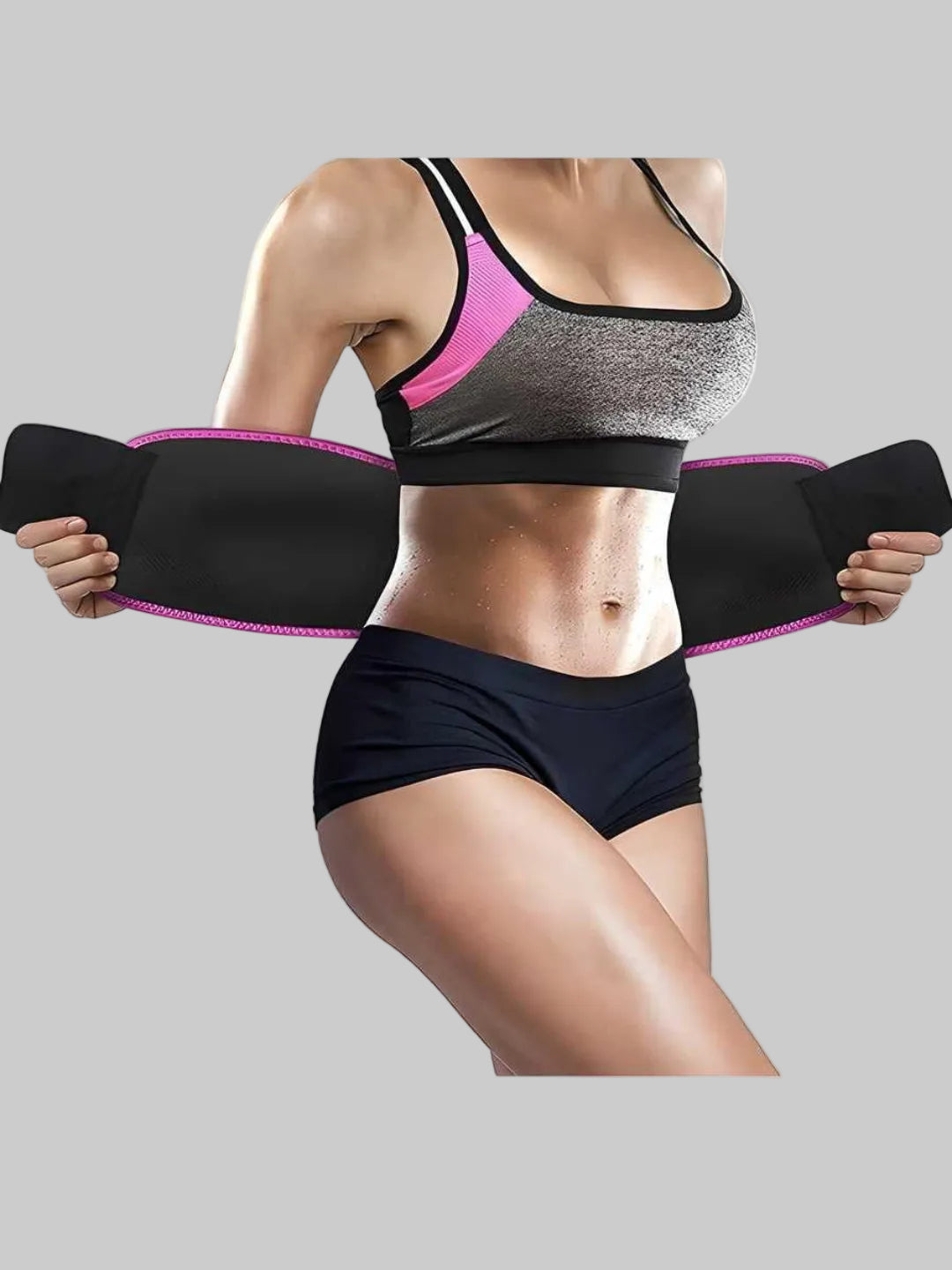 Adjustable Waist Trimmer Belt for Men & Women, Waist Trimmer with Removable Lumbar Support