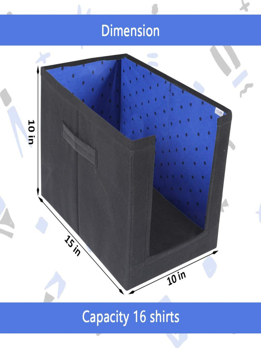 Foldable Non-Woven Shirt Stacker for Wardrobe Storage (Pack of 2)