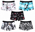 Men’s Extra Thin Printed Ice Silk Underwear – Long, Comfortable, Breathable Boxer Brief Trunks (Pack of 3)