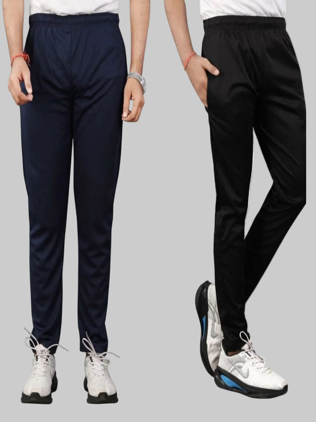 Men’s NS Lycra Track Pants Combo | Stretchable Sports & Gym Lower for Men | Slim Fit Workout Track Pants – Pack of 2