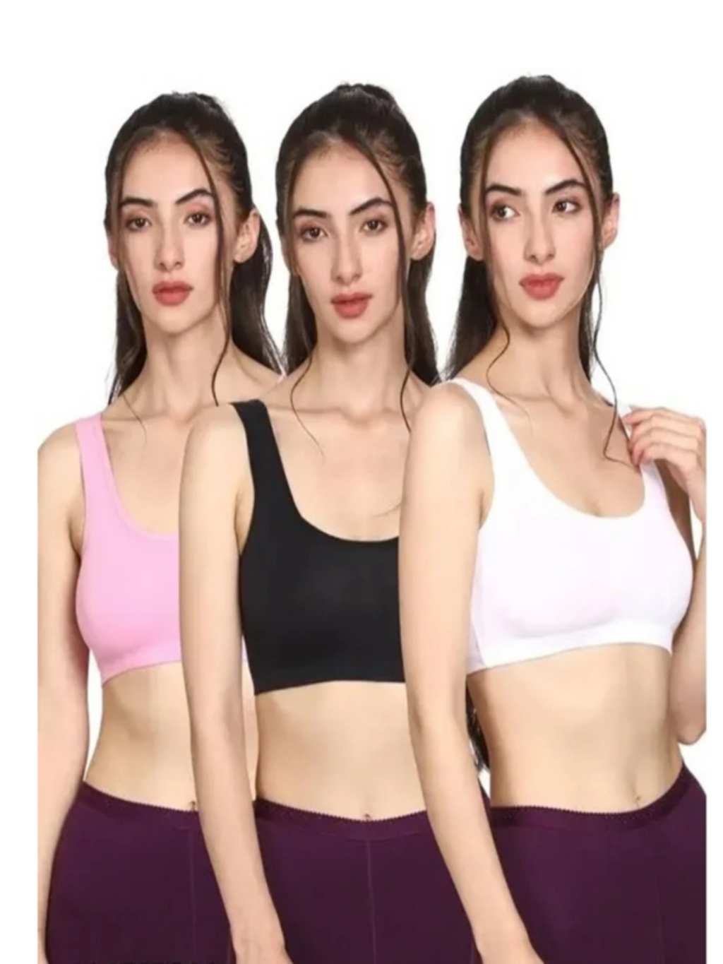 Women’s Multicolor Cotton Air Bra – Comfortable Daily Wear (Pack of 3)