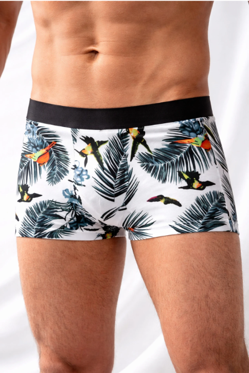 Men’s Extra Thin Printed Ice Silk Underwear – Long, Comfortable, Breathable Boxer Brief Trunks (Pack of 3)