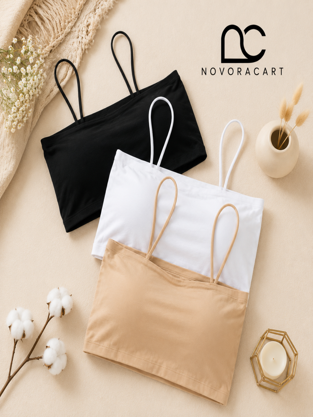 Novoracart Women's Premium Ice Silk Seamless Padded Sports Bra | slim Straps | Full Coverage | Breathable |Combo Bra Pack of 2